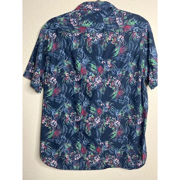 Denim & Flower Size Large Hawaiian Floral Slim Fit Cotton Shirt - Picture 2 of 10